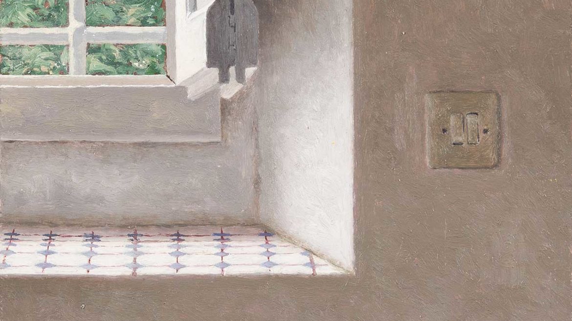 Villa di Xavier Bueno 2 olio su cartone, cm 14×13 [ collezione privata ]